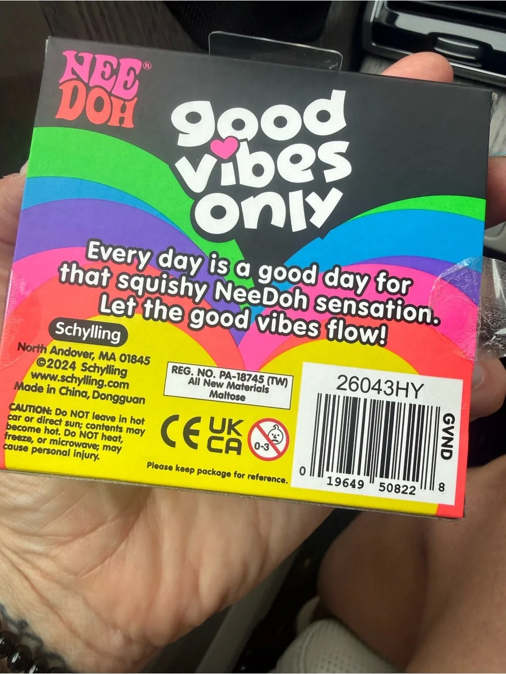 NeeDoh Good Vibes Only Heart Sensory Toy - Purple